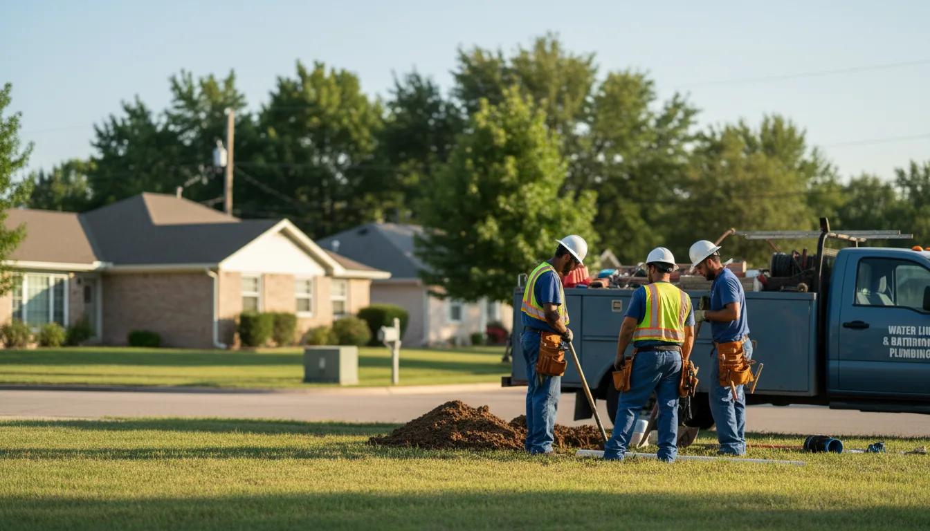Residential water line and bathroom plumbing service in Antler, ND